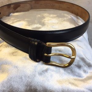 Talbots navy blue leather belt medium
